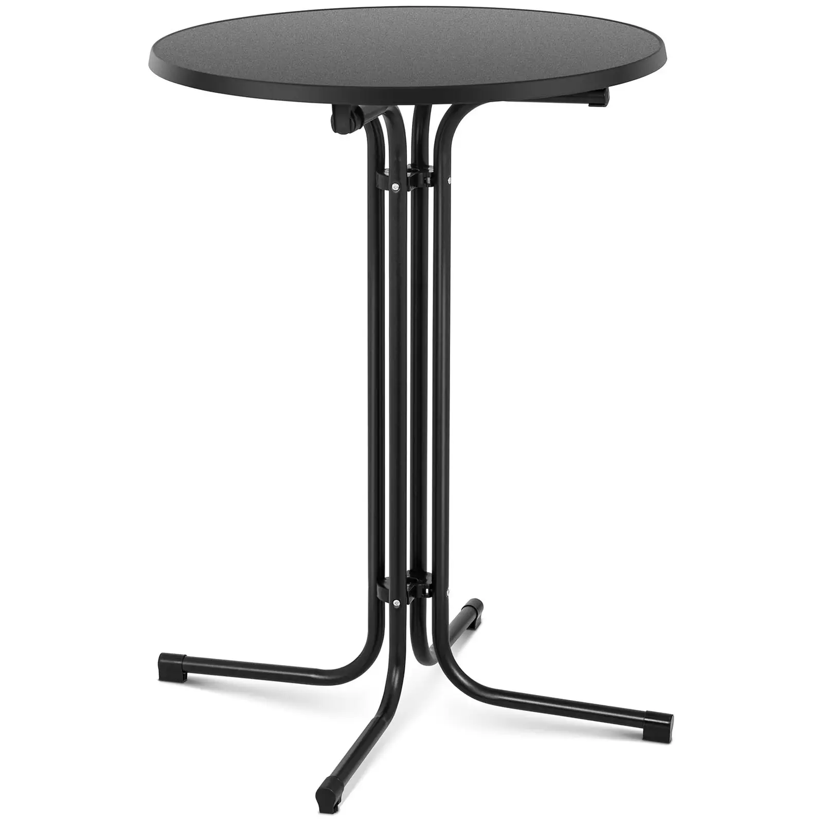 Aukštas baro stalas - Ø 80 cm - sulankstomas - juodas